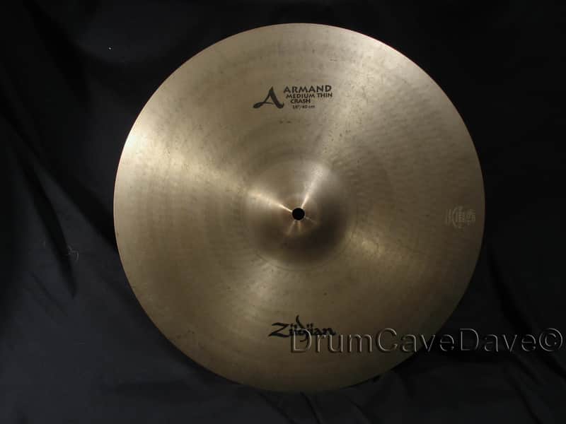 16" ZILDJIAN A series ARMAND MEDIUM THIN CRASH CYMBAL, 992 grams, BENDABLE THIN, VERY GOOD CONDITION, DEMO VIDEO! image 1
