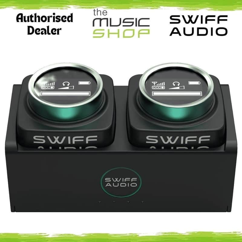 Swiff Audio WX510 Wireless In Ear Monitor IEM System, 2 Receivers, Charging Case image 1