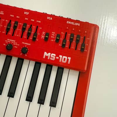 PRE-LAWSUIT Behringer MS-101 Analog Synthesizer - Red image 8