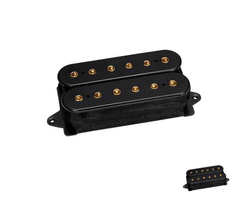 DiMarzio DP215 Evo 2 Humbucker Bridge Pickup F-spaced, Black with gold poles - NEW image 1