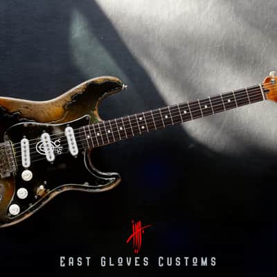Fender Stratocaster Green Paisley Heavy Aged Relic by East Gloves Customs image 15