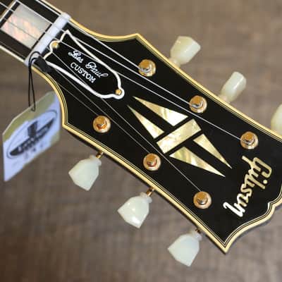 2022 Gibson Custom Shop 1954 Reissue Les Paul Custom 70th Anniversary Electric Guitar Black Ebony + COA OHSC image 12