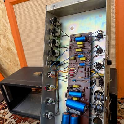 Immagine Vintage 1960s Carlsbro CS60 PA Valve Guitar Amplifier Head w/ Lay Down TF - 21
