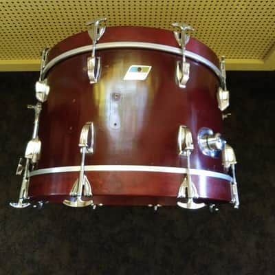 Ludwig 20x12 bass drum Blue olive green badge 1960 ? Maroon image 1