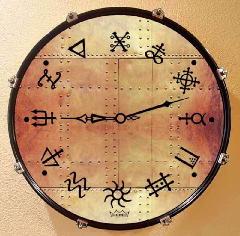 Neil Peart, CLOCK FACE, Clockwork Angels / Time Machine, 22" Drum Head image 1