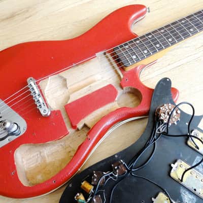 1964 Hofner 173 Vintage Electric Guitar Red Croc Selmer Super 3 w/ 510 Pickups image 16