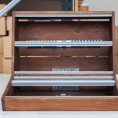 10u 104HP Solid Oak Eurorack Case by 2 Many Synth (In stock, finish to choose!) image 3