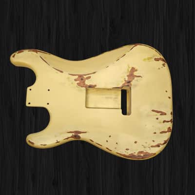 Strat Body - Nitro Heavy Relic Vintage White image 2