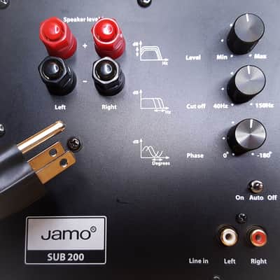 Jamo SUB 200 Subwoofer 200W 8" Active Powered Woofer Black + Cables, Working image 7