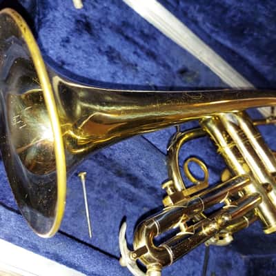 Reynolds Medalist Cornet Brass, USA, with case and mouthpiece image 6