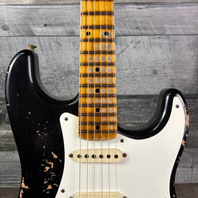 Fender Custom Shop 1956 Hardtail Stratocaster Heavy Relic, Black image 4