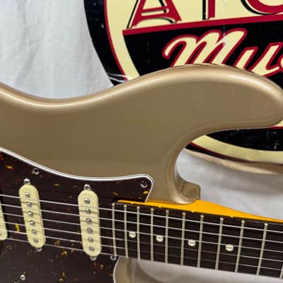 Parts Warmoth Alder body + 2022 Fender American Professional II neck Stratocaster Guitar with Case - Fire Mist Gold image 4