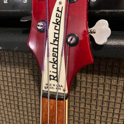 Rickenbacker 4001 1980 - Burgundy Red + Hipshot Bridge + Case image 3