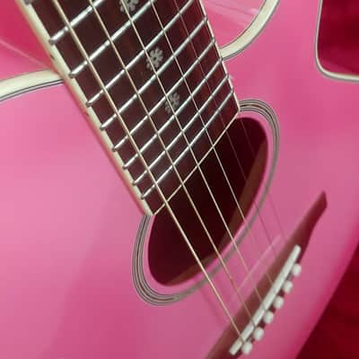 Daisy Rock 6260 Acoustic Guitar Pink 3/4 scale image 5