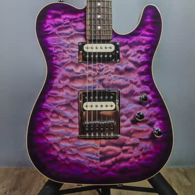 2017 Schecter USA Custom Shop PT Custom Electric Plum Quilted Maple Top image 1