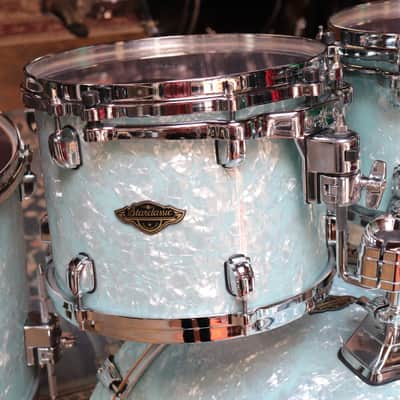 Tama 4pc Starclassic Birch/Walnut Drum Kit Shell Pack Ice Blue Pearl image 4