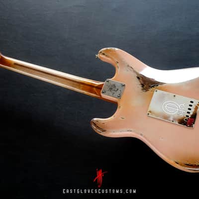 Fender Stratocaster Shell Pink Heavy Aged Relic by East Gloves Customs image 7