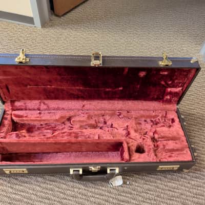 Yamaha YAC SSC801 Early 2000s - Brown Leather- Locking Leather Soprano Saxophone Hard Case image 1