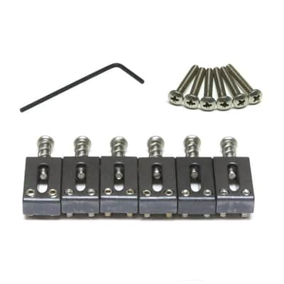 Graph Tech PS-8000-00 String Saver Originals 2-1/16" Strat / Tele-Style Saddles - 6-String 2010s Bla image 1