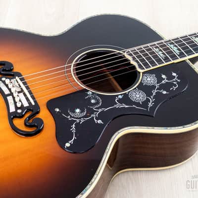 1995 Gibson J-200 Deluxe Limited Run Jumbo Sunburst, Rosewood Back + Sides, Near-Mint w/ Case image 7