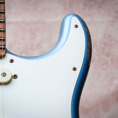FENDER USA Custom Shop Ltd Red Hot Stratocaster Super Hvy Relic "Lake Placid Blue + Maple" (2024) image 9