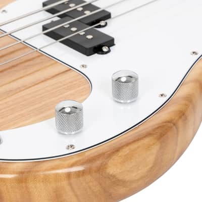 Glarry Fretless Electric Bass Guitar Full Size 4 String for experienced Bass Players - Burlywood image 5