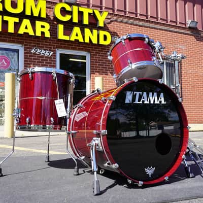 Tama/Japan Star Series 3pc Pure Bubinga Shell Pack - Dark Red Cordia Lacquer | 13", 16", 22" image 15
