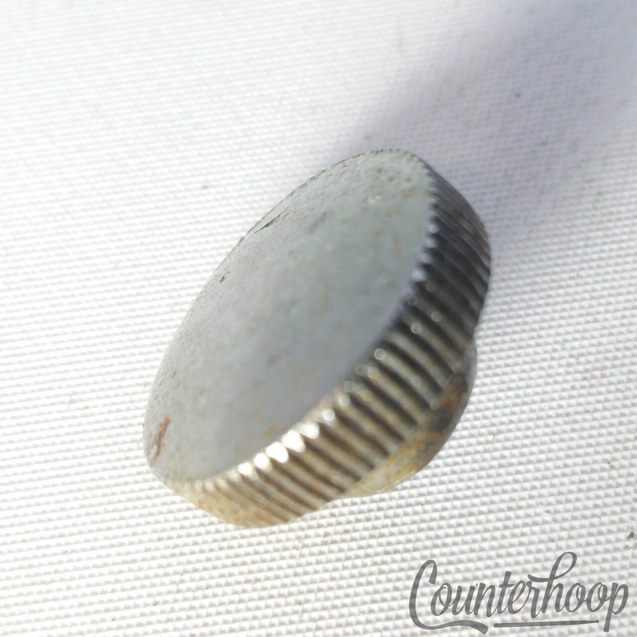 Knurled Knob Chrome Vintage Part Straight-Knurling 60s Ludwig? — main photograph
