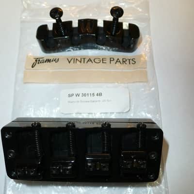 Warwick 2-Piece Bridge & Tailpiece (4-String) German-made Black (Free shipping!) image 4