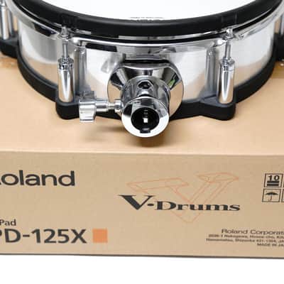 Roland PD-125X V Drum 12" Mesh Head in Box VDrum for TD 20 TD30 85 125 120 - Silver