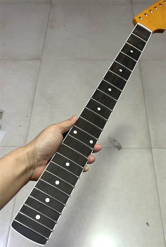 27 inch Maple Rosewood Fretboard 22 Fret Baritone guitar Neck Yellow parts image 1