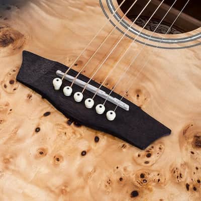 Washburn Deep Forest Burl 6 String Acoustic Guitar, Right, Black Fade (DFBDB) image 6