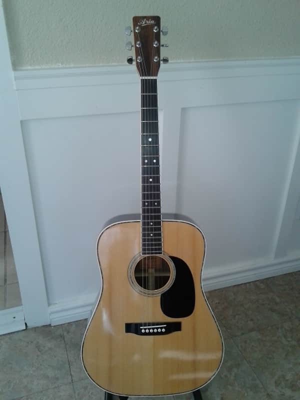 Rare ARIA W-20D Vintage MiJ Japan Acoustic Dreadnought Guitar image 1