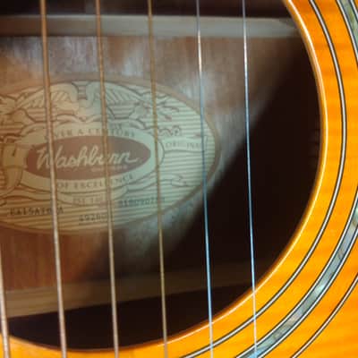 Washburn 2018 EA15ATB-A Mini-Jumbo Tobacco Burst Acoustic Electric w/Roadrunner HSC image 16