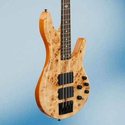 Michael Kelly Pinnacle 4-String Electric Bass Guitar (Natural Burl) *USA Small Business* image 2