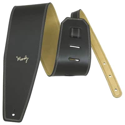 Moody leather 4.0” leather backed guitar strap 2026 - Leather (new in box) image 4