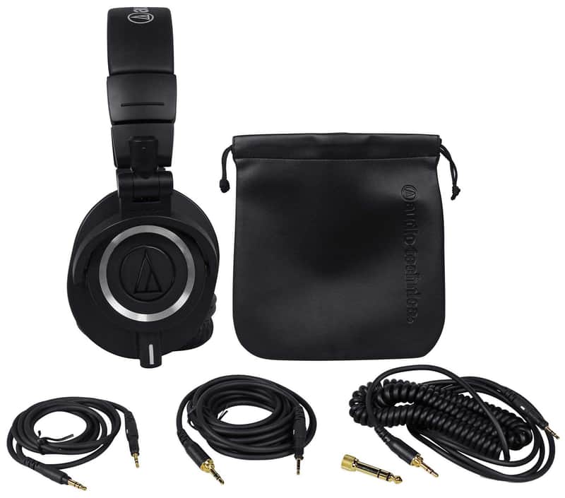 Audio Technica ATH-M50X Over Ear Professional Studio Headphones W/ Case image 1
