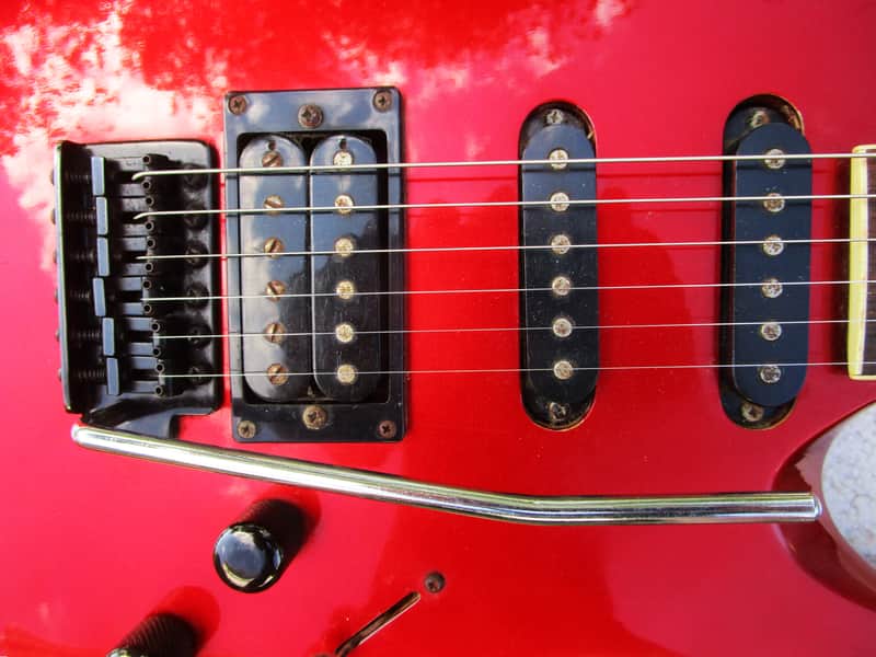 Aria Pro II Excel Series Guitar, 1990's, Candy Apple Red, Coil Tap