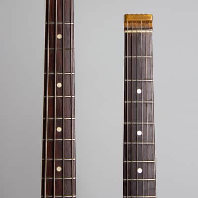 Doug Henderson Custom  Double Neck built for and extensively used by Elliott Sharp Solid Body Electric Guitar (1991), black gig bag case. image 5