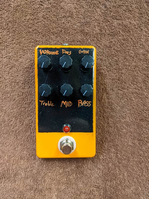 96fx  Chicken Foot High Gain Overdrive  2022 (compares to EQD Talons) Orange And Black Enclosure With Black Knobs image 1