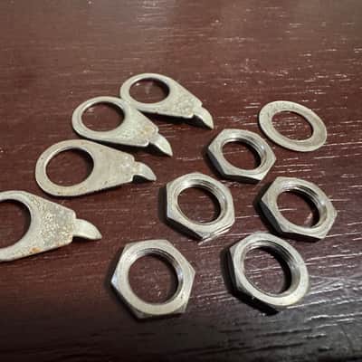 Gibson Vintage 1970’s Volume Tone Jack Pointers Washer Nuts Les Paul ES SG 1971 1972 1973 1974 1970’s image 5