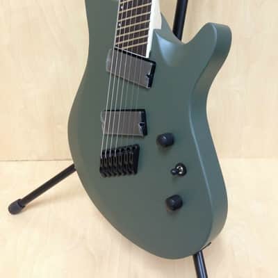 Haze-7 MGS Fanned Frets 7-String Electric Guitar,Military Green+ Free Gig Bag image 6