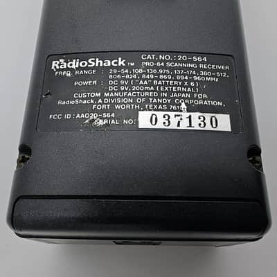 RadioShack Pro-64 (20-564) Handheld VHF/UHF Scanner / Receiver image 7
