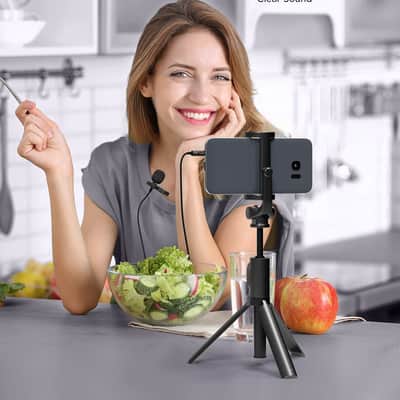 PoP voice Professional Lavalier Lapel Microphone Omnidirectional Condenser Microphone image 3