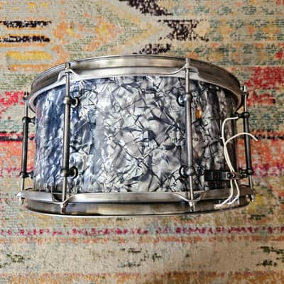 Bucks County Drum Co. 14x7" Relic Series Mahogany Snare in Charcoal Pearl image 7
