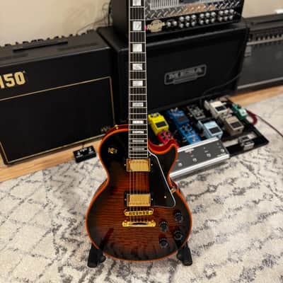 Gibson Custom Shop M2M Orange Widow Les Paul Custom Figured image 2