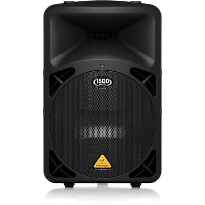 Behringer EUROLIVE B615D Active 1500W 2-Way PA Speaker System, Bundle with Turnstile Audio Speaker Stand and 2x H&A 25' XLR Microphone Cable image 2
