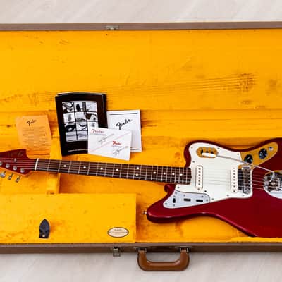 2000 Fender American Vintage '62 Jaguar Yamano, Candy Apple Red w/ Matching Headstock, Case & Tags image 23