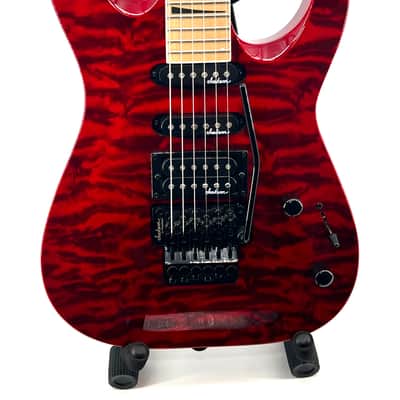 Jackson JS34Q Dinky DKA-M 2023 - Transparent Red Quilt Maple Top image 2