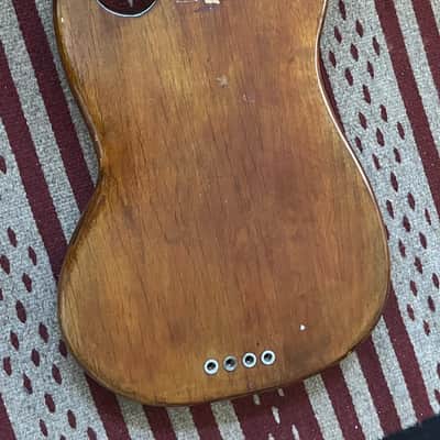 1967 1968 Fender Mustang bass body natural image 5